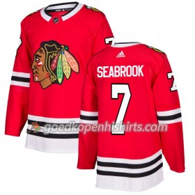 Chicago Blackhawks Brent Seabrook 7 Adidas 2017-2018 Rood Authentic Shirt - Mannen